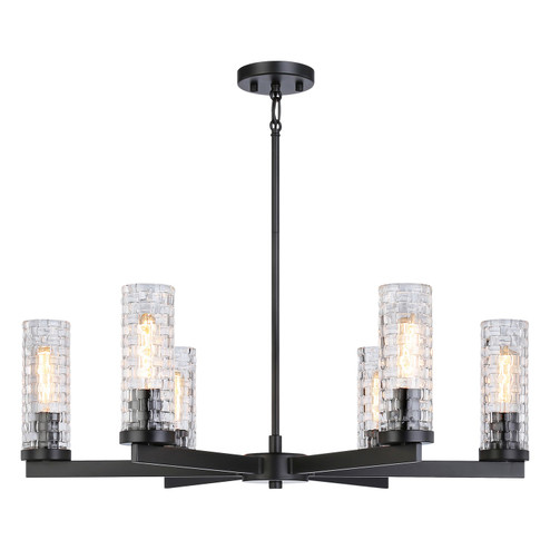 WEAVER Six Light Chandelier in Black (423|C32106BK)