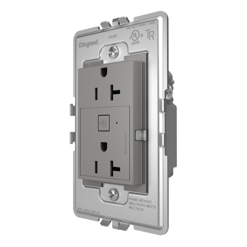 Adorne Plus-Sized 20A Outlet in Magnesium (246|WNAR203M1)