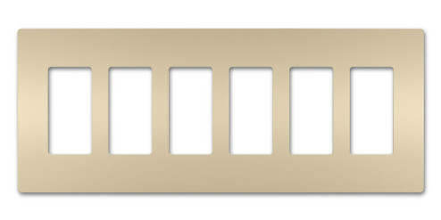 radiant Six-Gang Screwless Wall Plate in Ivory (246|RWP266I)