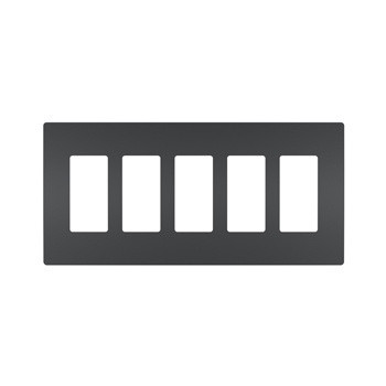 radiant Five-Gang Screwless Wall Plate in Graphite (246|RWP265G)