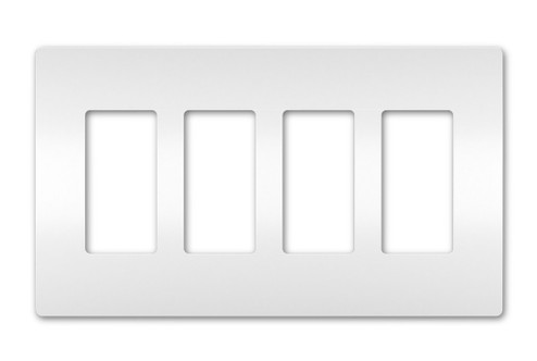 radiant Four-Gang Screwless Wall Plate in White (246|RWP264W)