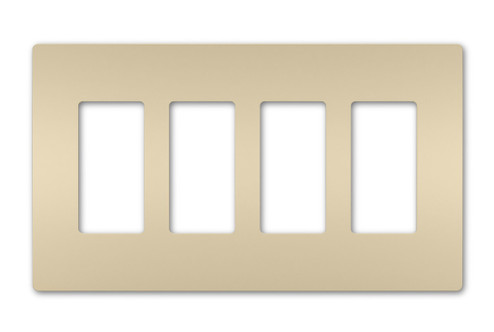radiant Four-Gang Screwless Wall Plate in Ivory (246|RWP264I)