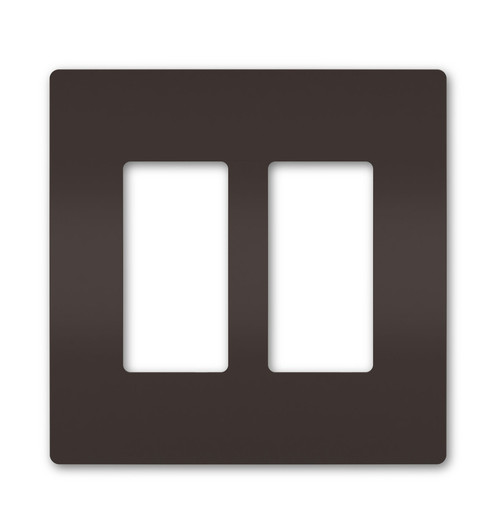radiant Two-Gang Screwless Wall Plate in Brown (246|RWP262)