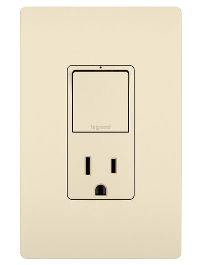 radiant Single Pole/3-Way Switch with 15A Tamper-Resistant Outlet in Light Almond (246|RCD38TRLA)