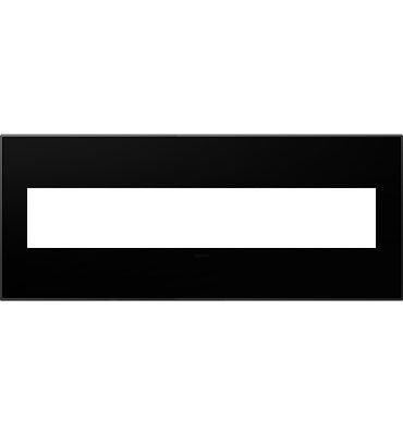 adorne Six-Gang Screwless Wall Plate in Black Ink (246|AWP6GNK1)