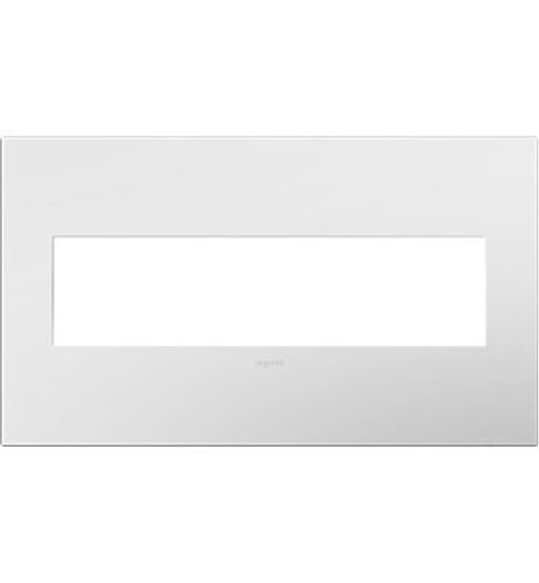 Adorne Four-Gang Screwless Wall Plate with Microban in White (246|AWP4GWH4)