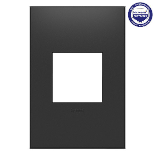 adorne One-Gang Screwless Wall Plate with Microban in Graphite (246|AWP1G2GR6)