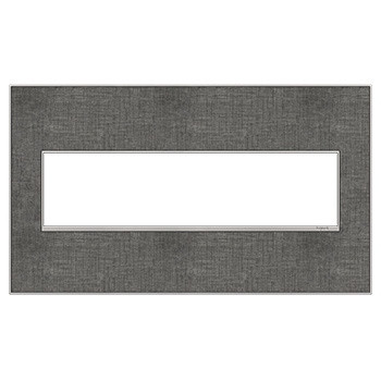 adorne Four-Gang Screwless Wall Plate in Slate Linen (246|AWM4GSL4)