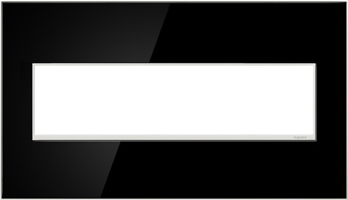 adorne Four-Gang Screwless Wall Plate in Black Stainless (246|AWM4GBLS4)