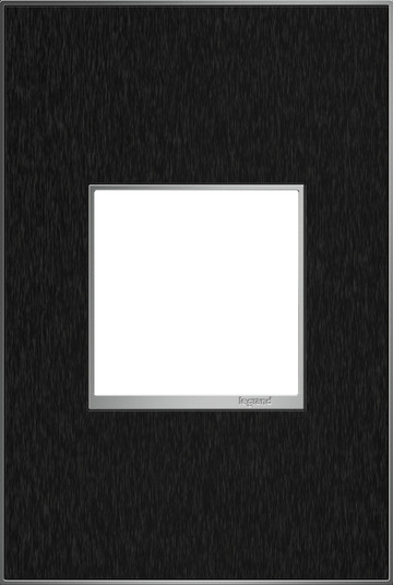 adorne One-Gang Screwless Wall Plate in Black Stainless (246|AWM1G2BLS4)