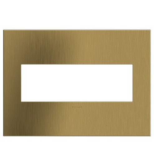 Adorne Three-Gang Screwless Wall Plate in Brass (246|AWC3GBSB4)