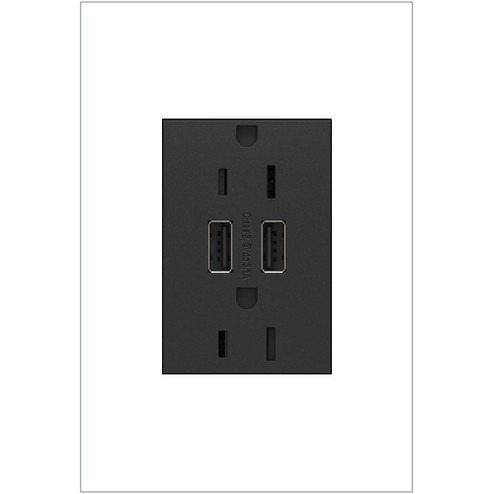 Adorne Dual-USB Outlet in Graphite (246|ARTRUSB153G4)