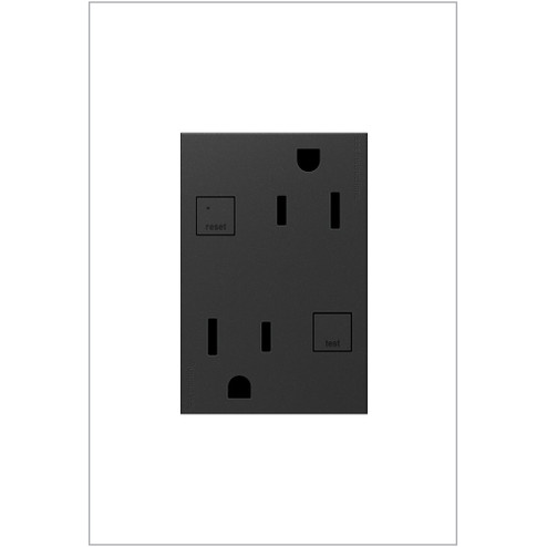 Adorne Duplex Self-Test GFCI Receptacles in Graphite (246|AGFTR2153G4)