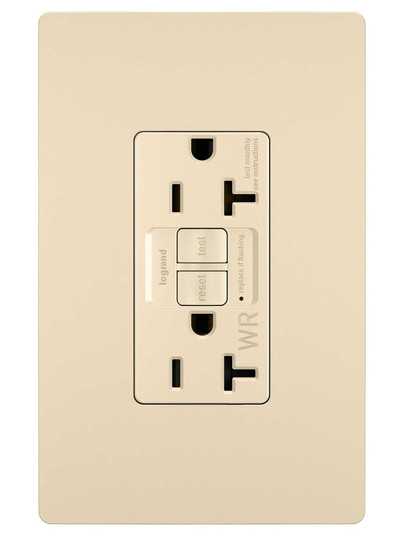 radiant Tamper-Resistant Weather-Resistant 20A Duplex Self-Test GFCI Receptacles with SafeLock Protection in Ivory (246|2097TRWRI)