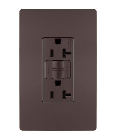 radiant Tamper-Resistant 20A Duplex Self-Test GFCI Receptacle with SafeLock Protection in Dark Bronze (246|2097TRDBCC4)