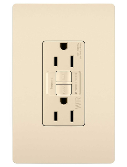 radiant Tamper-Resistant Weather-Resistant 15A Duplex Self-Test GFCI Receptacles with SafeLock Protection in Light Almond (246|1597TRWRLA)