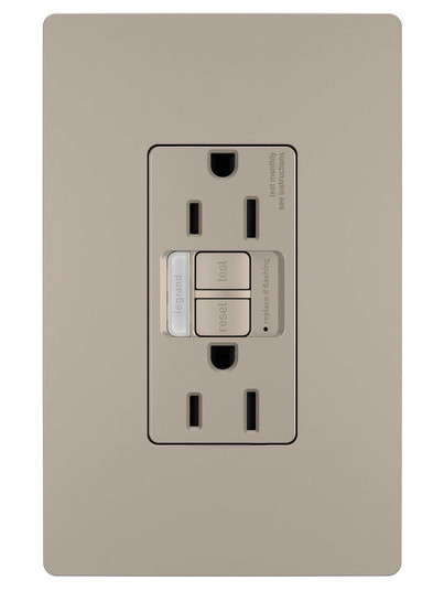 radiant Tamper-Resistant 15A Duplex Self-Test GFCI Receptacles with SafeLock Protection and Night Light (246|1597NTLTRNICC4)