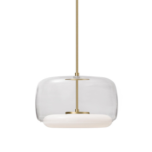 Enkel LED Pendant in Clear/Brushed Gold (347|PD70615-CL/BG)