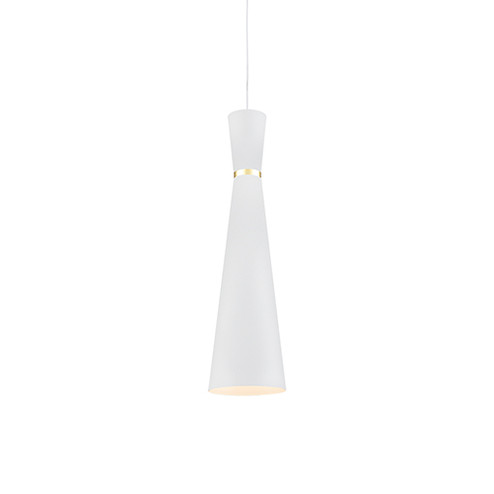 Vanderbilt One Light Pendant in White With Gold Detail (347|493206-WH/GD)