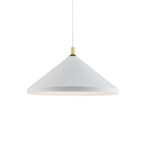 Dorothy One Light Pendant in White With Gold Detail (347|493126-WH/GD)