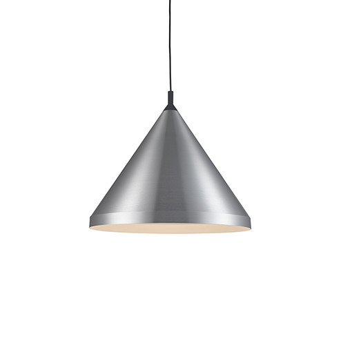 Dorothy One Light Pendant in Brushed Nickel With Black Detail (347|492824-BN/BK)