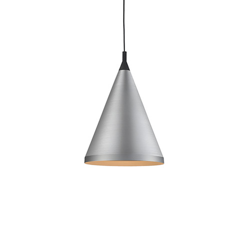 Dorothy One Light Pendant in Brushed Nickel With Black Detail (347|492716-BN/BK)