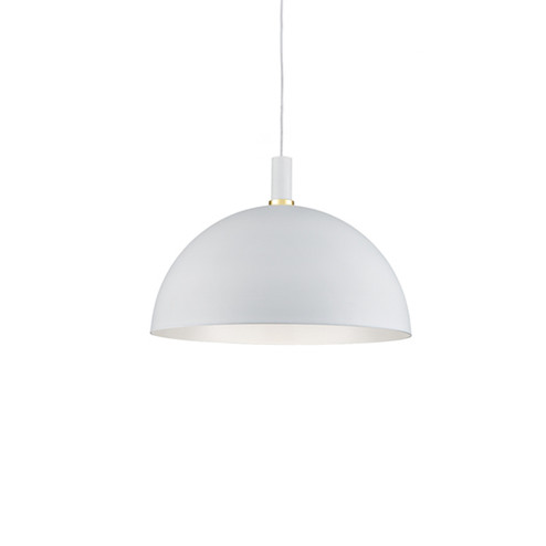 Archibald One Light Pendant in White With Gold Detail (347|492324-WH/GD)