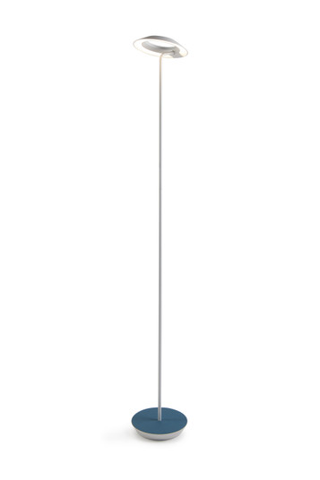 Royyo LED Floor Lamp in Matte White, Azure Felt (240|RYO-SW-MWT-AZF-FLR)