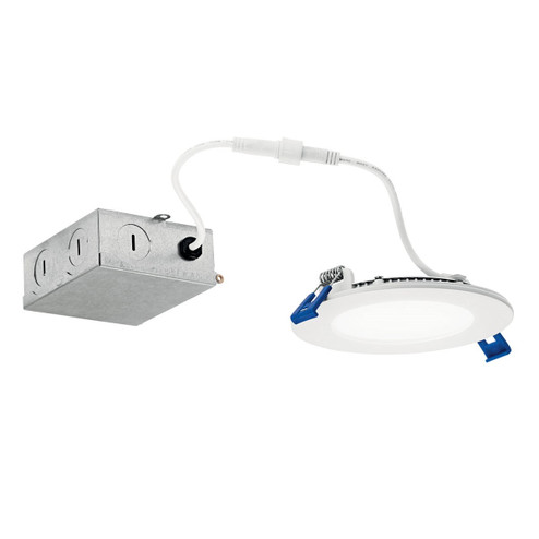Direct To Ceiling Slim LED Downlight in Textured White (12|DLSL04R2790WHT)