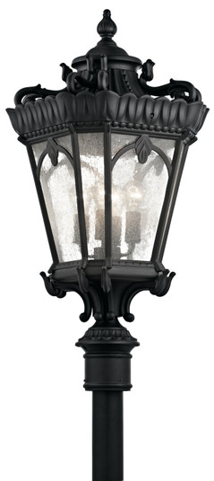 Tournai Four Light Outdoor Post Mount in Textured Black (12|9565BKT)