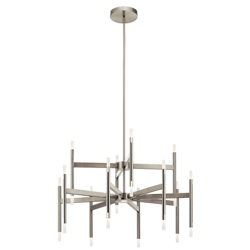 Kizette LED Chandelier in Brushed Nickel (12|84177)