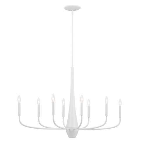 Deela Eight Light Chandelier in White (12|52528WH)