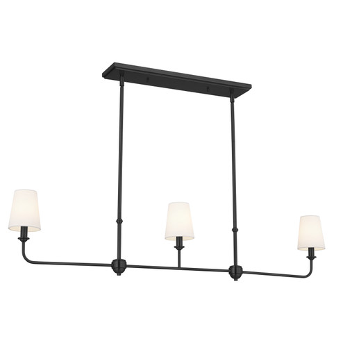 Pallas Three Light Linear Chandelier in Black (12|52519BK)