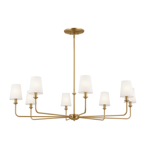 Pallas Eight Light Chandelier in Brushed Natural Brass (12|52517BNB)