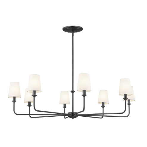 Pallas Eight Light Chandelier in Black (12|52517BK)