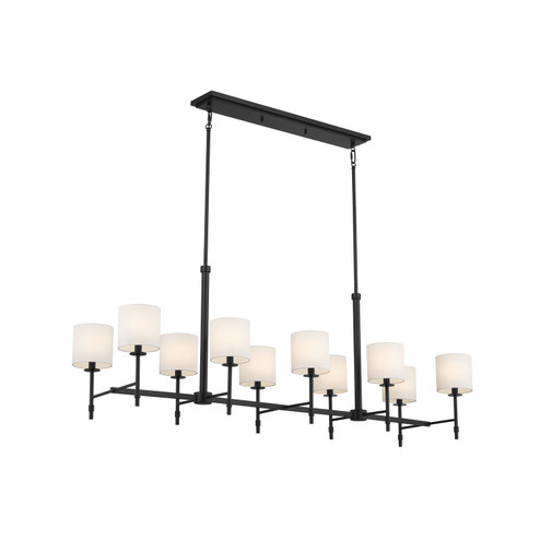 Ali Ten Light Linear Chandelier in Black (12|52503BK)