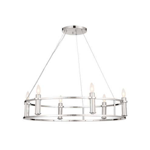 Rosalind Six Light Chandelier in Polished Nickel (12|52490PN)