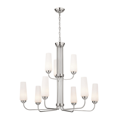 Truby Nine Light Chandelier in Polished Nickel (12|52482PN)