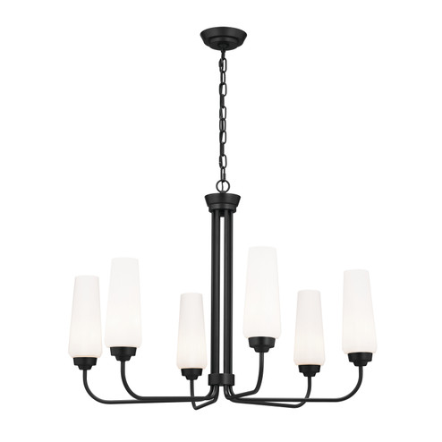 Truby Six Light Chandelier in Black (12|52480BK)