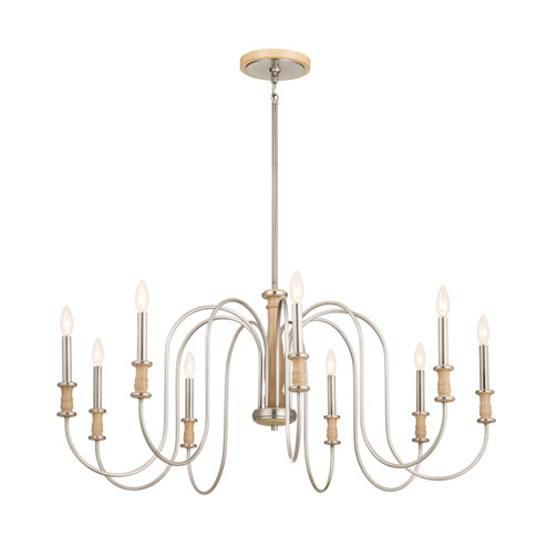 Karthe Nine Light Chandelier in Brushed Nickel (12|52471NI)