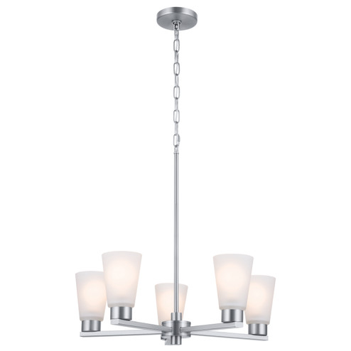 Stamos Five Light Chandelier in Brushed Nickel (12|52436NI)