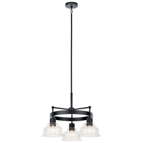 Eastmont Three Light Chandelier in Black (12|52402BK)