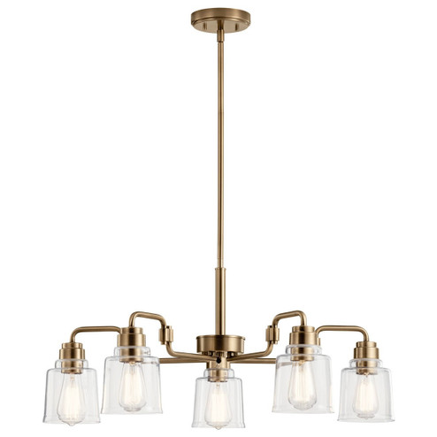 Aivian Five Light Chandelier in Weathered Brass (12|52398WBR)