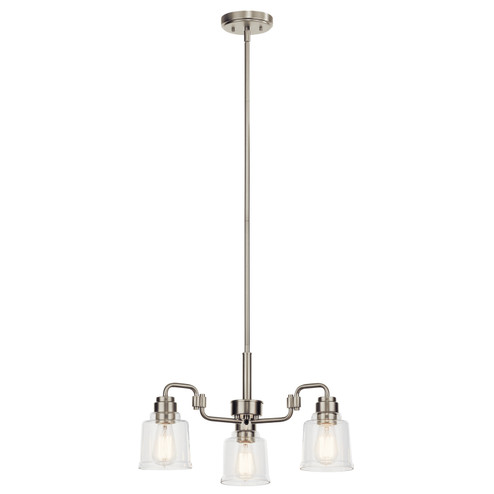 Aivian Three Light Chandelier in Nickel Textured (12|52397NI)