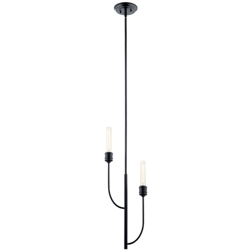 Hatton Two Light Pendant in Black (12|52258BK)