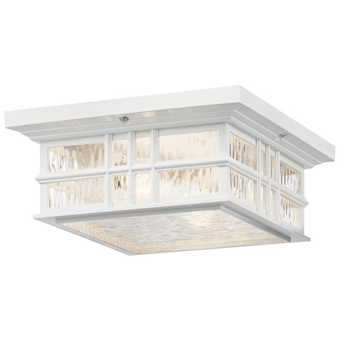 Beacon Square Two Light Outdoor Flush Mount in White (12|49834WH)