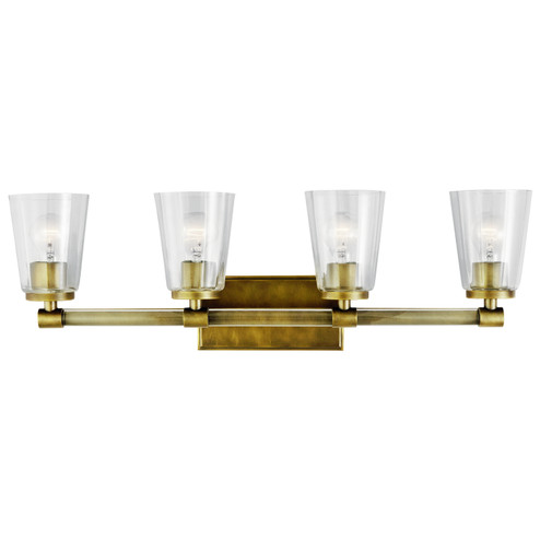 Audrea Four Light Bath in Natural Brass (12|45869NBR)