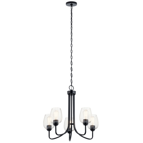 Valserrano Five Light Chandelier in Black (12|44377BKCS)