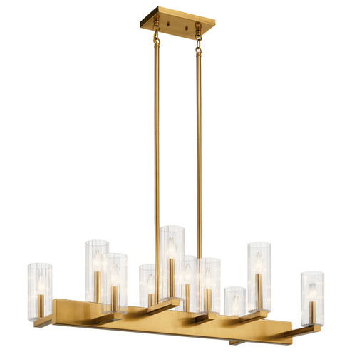 Cleara Ten Light Linear Chandelier in Fox Gold (12|44316FXG)