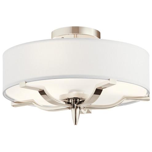 Kinsey Three Light Flush Mount in Polished Nickel (12|44314PN)